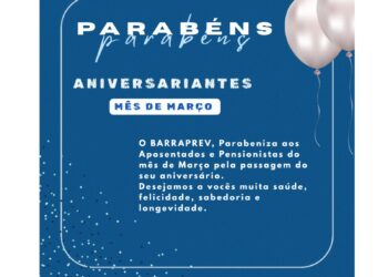 ANIVERSARIANTES MÊS DE MARÇO