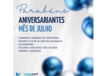 ANIVERSARIANTES DO MÊS DE JULHO